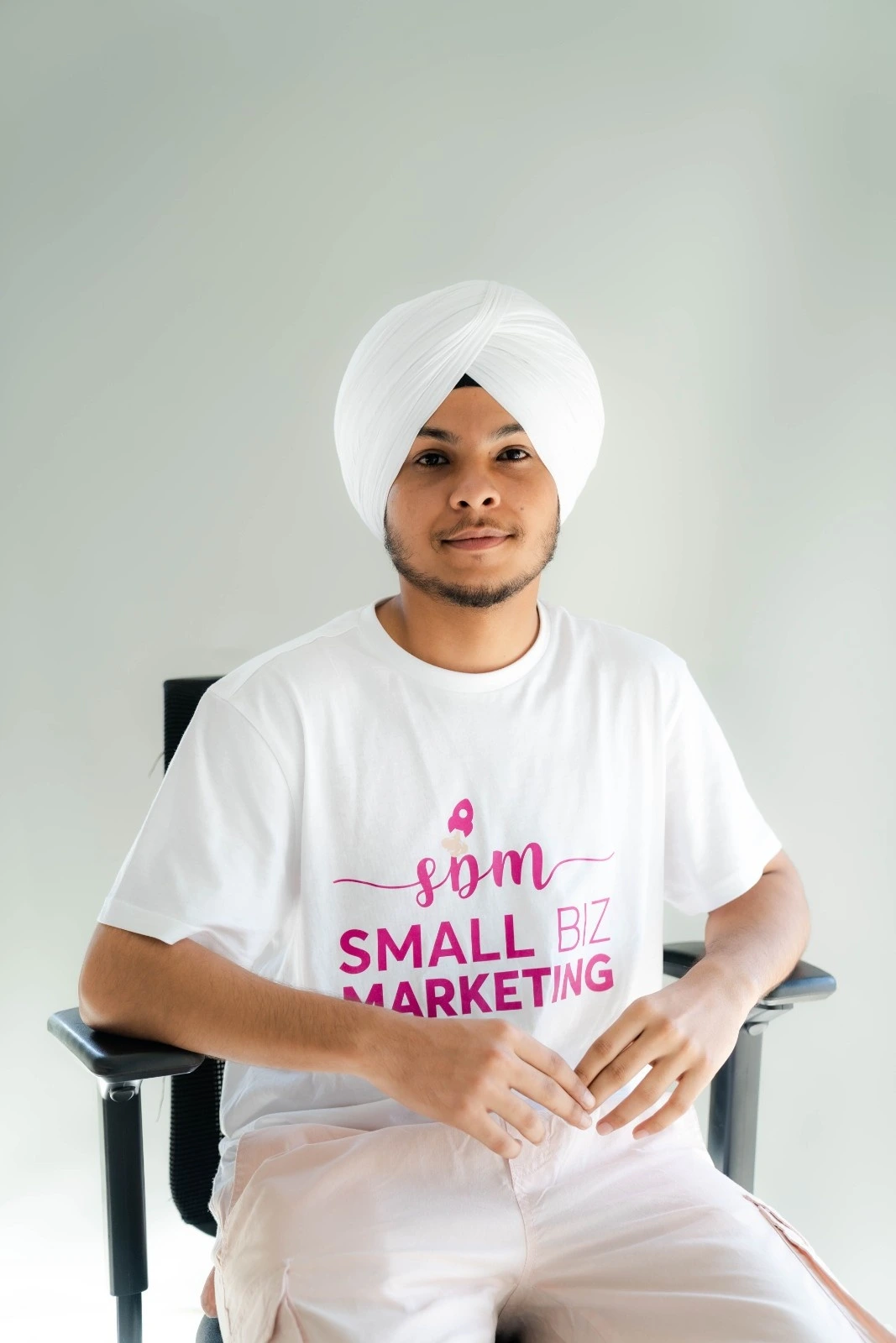 Jagseer Singh, Head of Graphic Designing at SBM, in a creative workspace